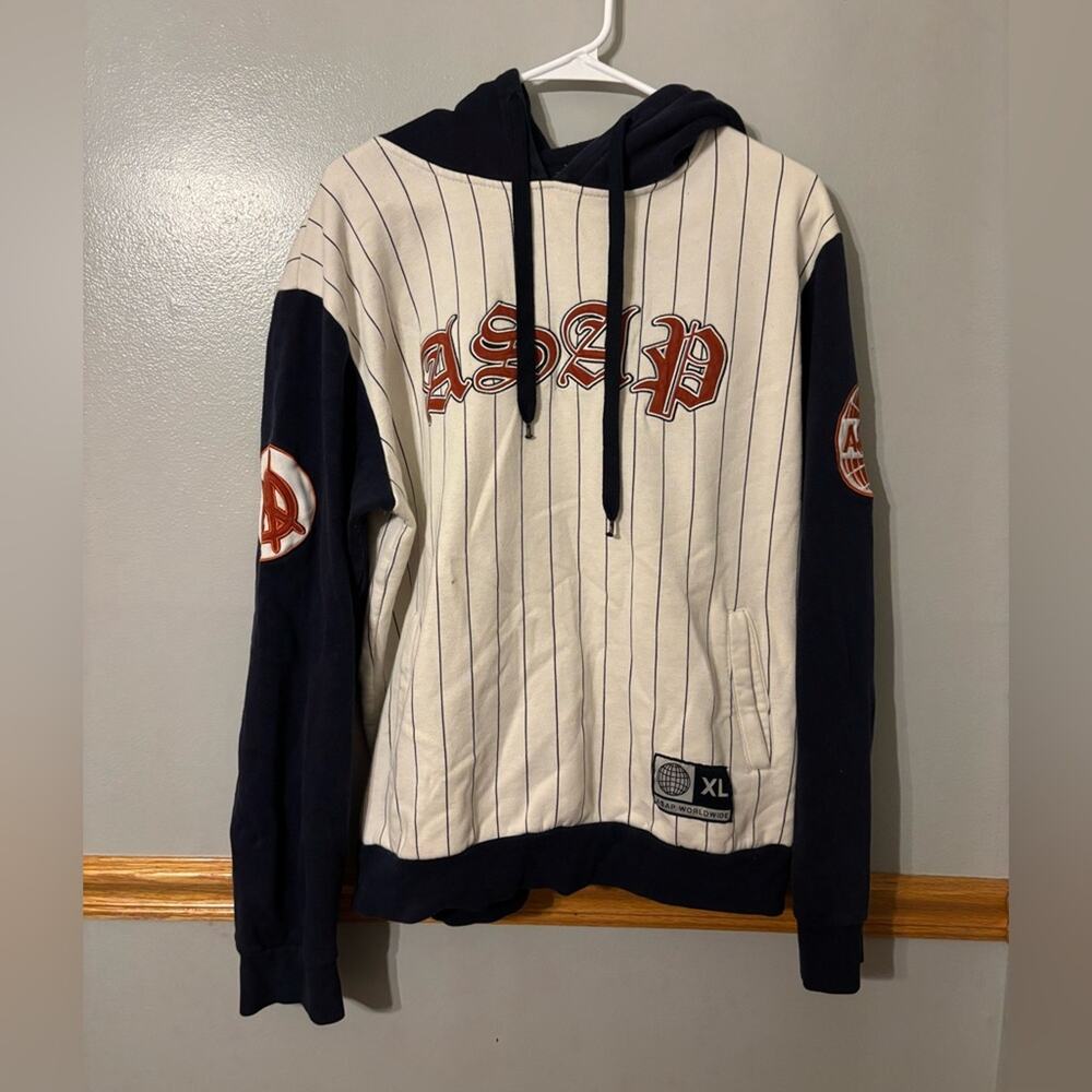 ASAP Rocky A$AP Worldwide AWGE 212 Pinstripe Hoodie Large